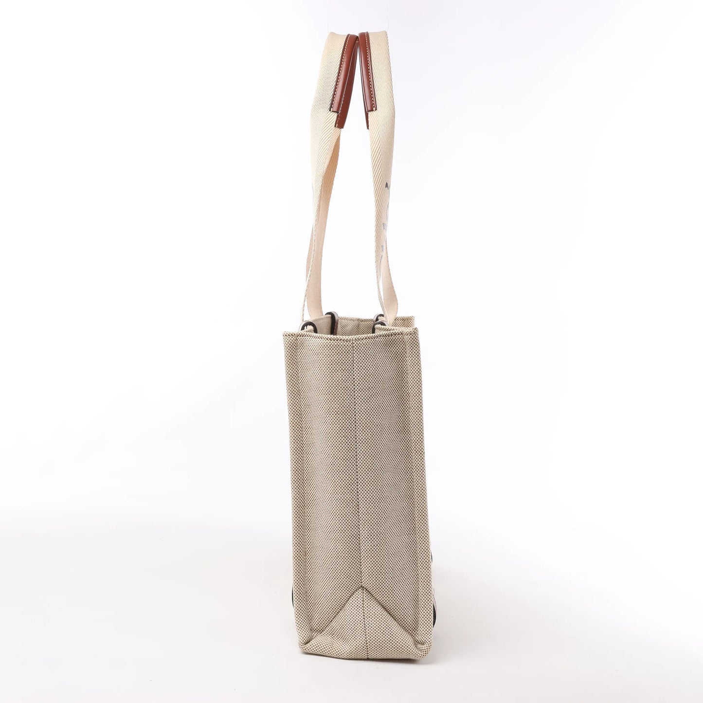 CHLOE Woody Medium Canvas & Leather Tote Shoulder bag in Brown