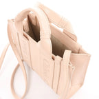Chloé Woody Mini Leather 2Way Handbag in Pink