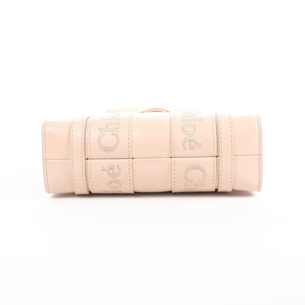 Chloé Woody Mini Leather 2Way Handbag in Pink