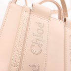 Chloé Woody Mini Leather 2Way Handbag in Pink