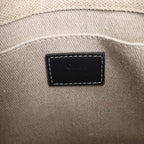 Chloé Woody Small Canvas & Leather 2Way Handbag in Beige x Black