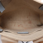 Chloé Woody Small Canvas & Leather 2Way Handbag in Beige x Blue