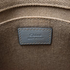 Chloé Woody Small Canvas & Leather 2Way Handbag in Beige x Blue