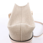 Chloé Woody Small Canvas & Leather 2Way Handbag in Beige x Pink