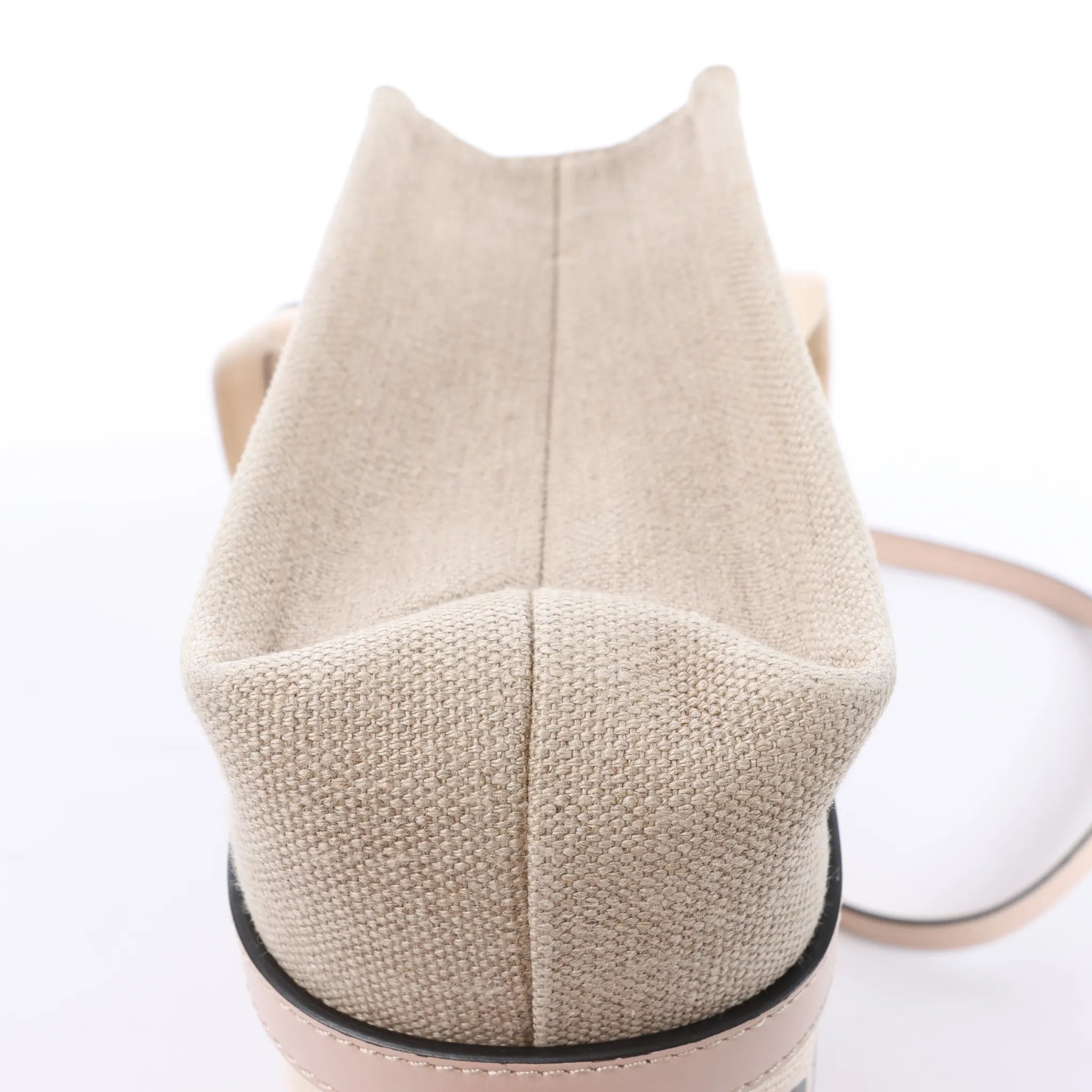 Chloé Woody Small Canvas & Leather 2Way Handbag in Beige x Pink