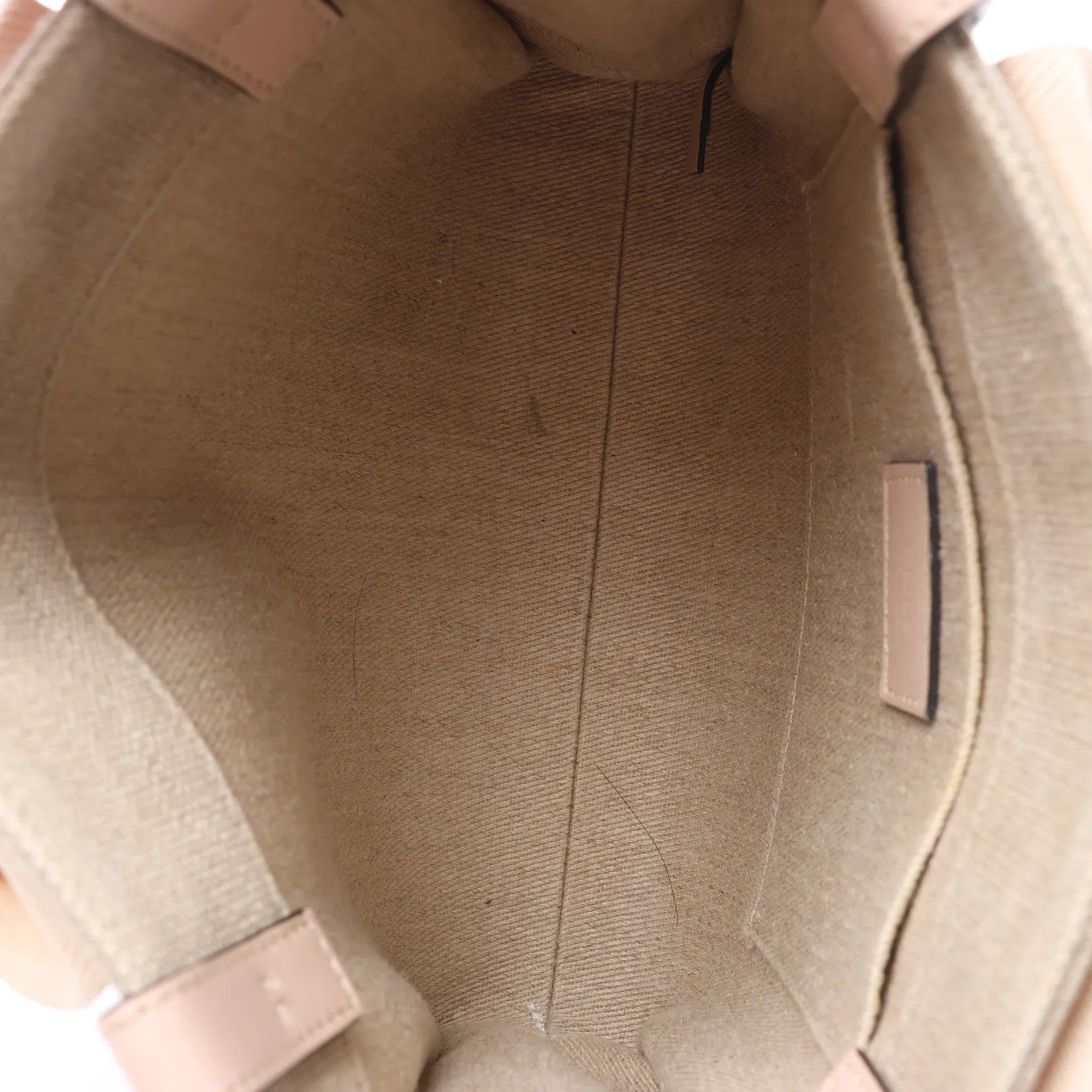 Chloé Woody Small Canvas & Leather 2Way Handbag in Beige x Pink