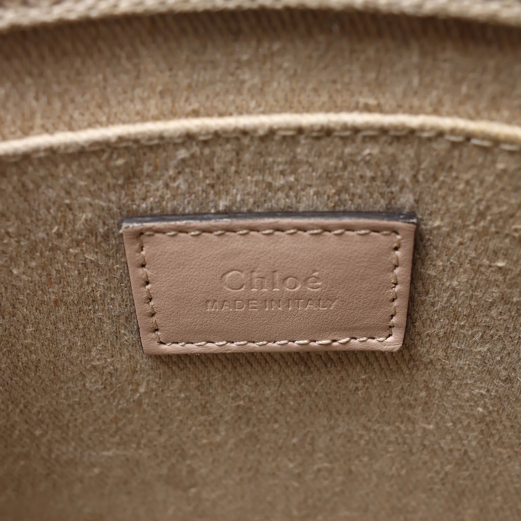 Chloé Woody Small Canvas & Leather 2Way Handbag in Beige x Pink