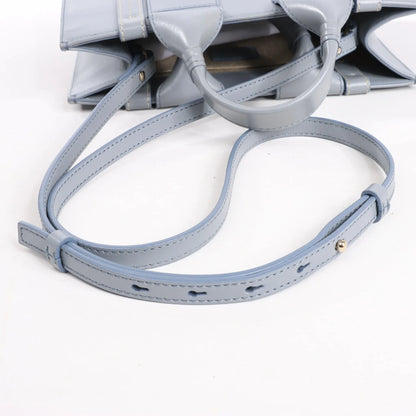 Chloé Woody Small Leather 2Way Handbag in Blue