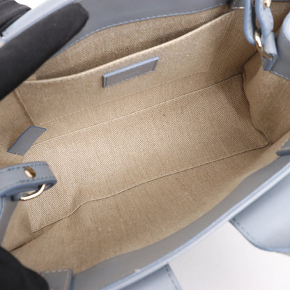 Chloé Woody Small Leather 2Way Handbag in Blue