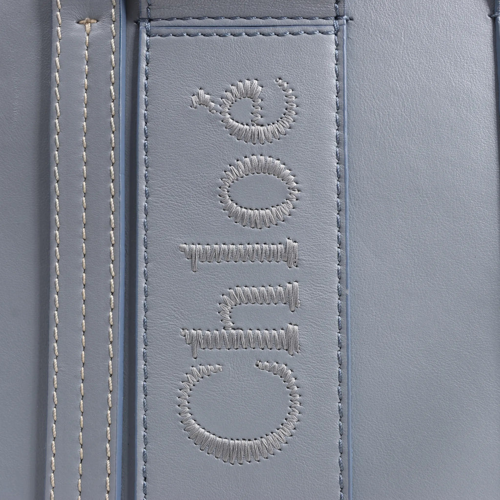 Chloé Woody Small Leather 2Way Handbag in Blue