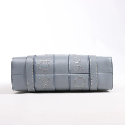 Chloé Woody Small Leather 2Way Handbag in Blue