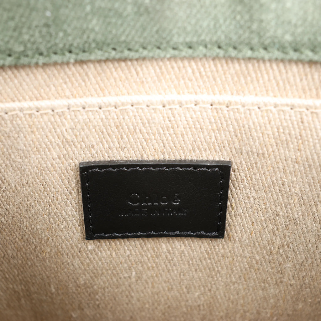 Chloé Woody Small Canvas 2Way Handbag in Green