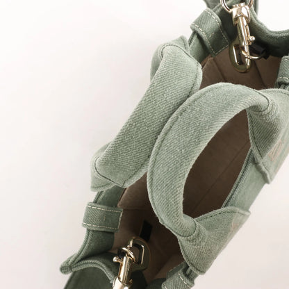 Chloé Woody Small Canvas 2Way Handbag in Green