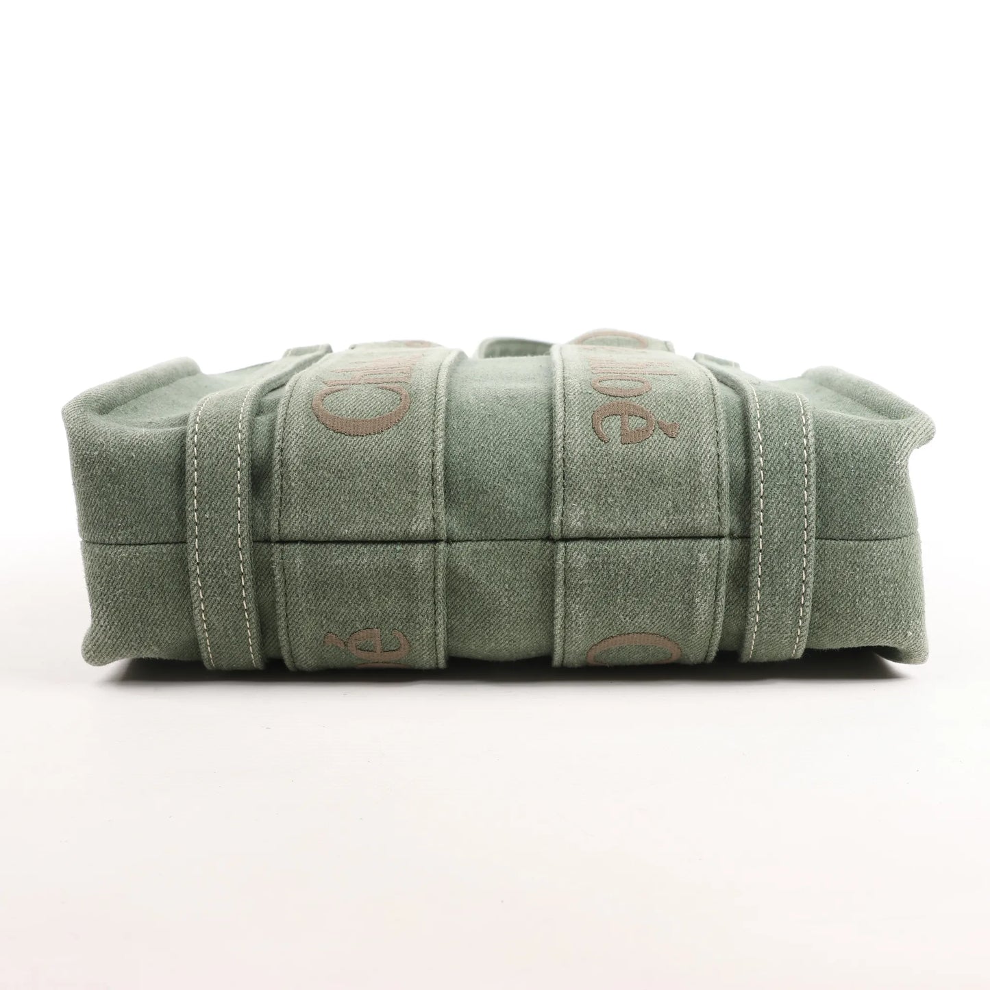 Chloé Woody Small Canvas 2Way Handbag in Green