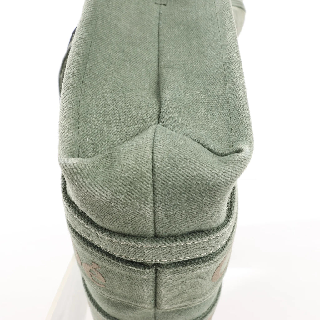 Chloé Woody Small Canvas 2Way Handbag in Green