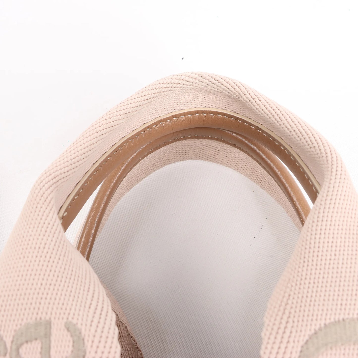 Chloé Woody Small Canvas & Leather 2Way Handbag in Beige