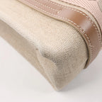 Chloé Woody Small Canvas & Leather 2Way Handbag in Beige