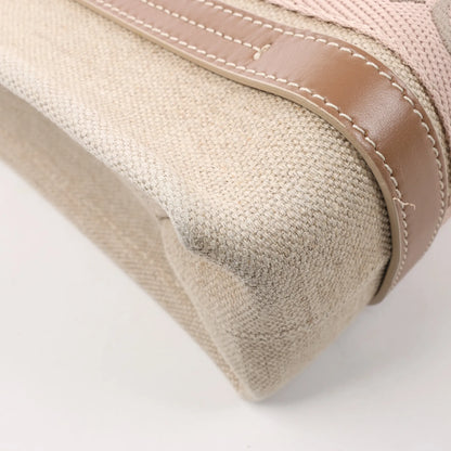 Chloé Woody Small Canvas & Leather 2Way Handbag in Beige