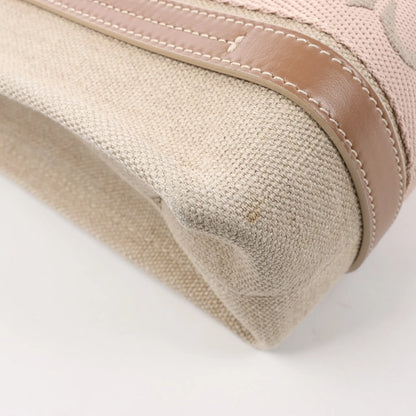 Chloé Woody Small Canvas & Leather 2Way Handbag in Beige