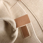 Chloé Woody Small Canvas & Leather 2Way Handbag in Beige