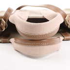 Chloé Woody Small Canvas & Leather 2Way Handbag in Beige