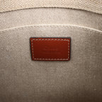 Chloé Woody Small Canvas & Leather 2Way Handbag in Beige x Brown