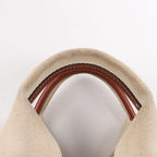 Chloé Woody Small Canvas & Leather 2Way Handbag in Beige x Brown
