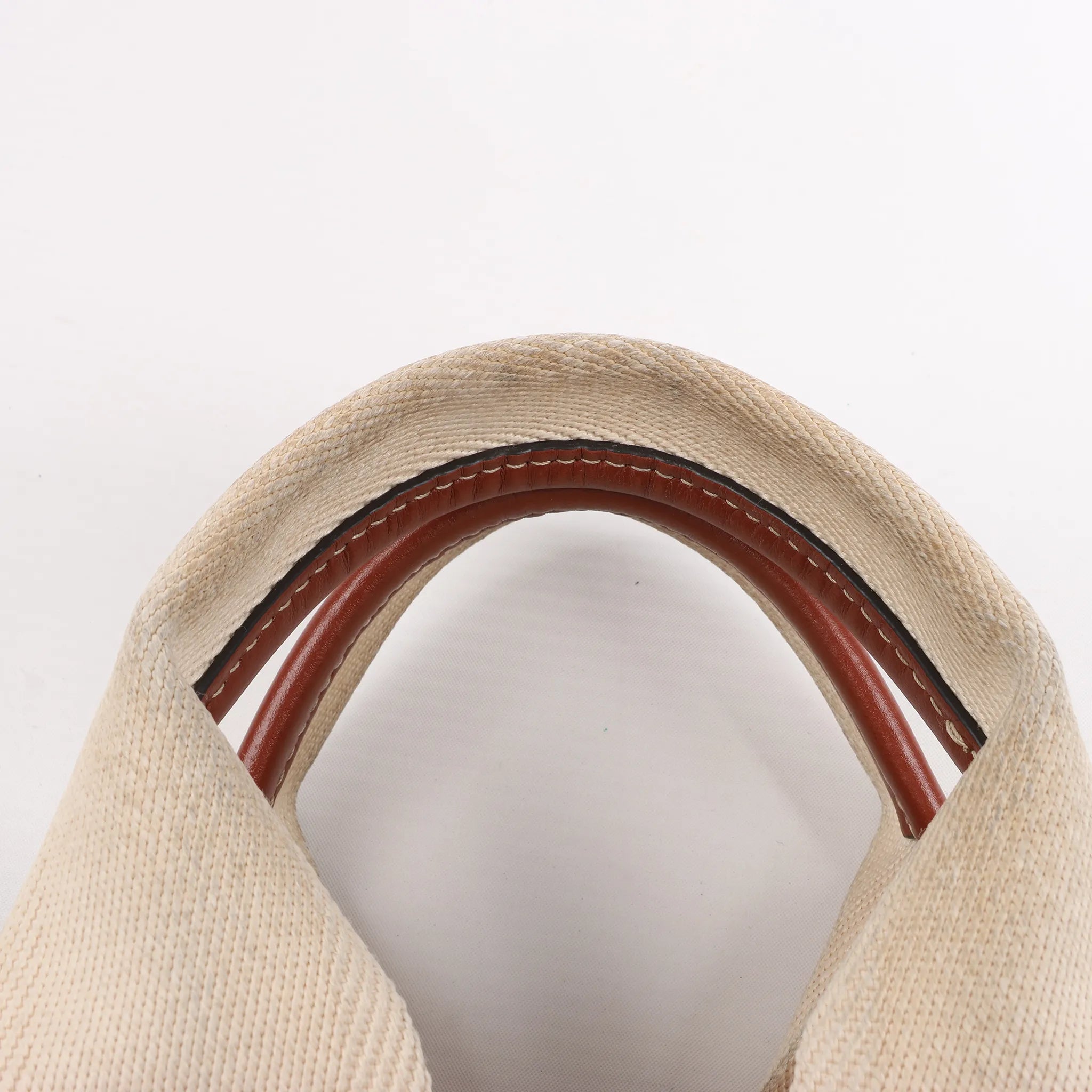 Chloé Woody Small Canvas & Leather 2Way Handbag in Beige x Brown
