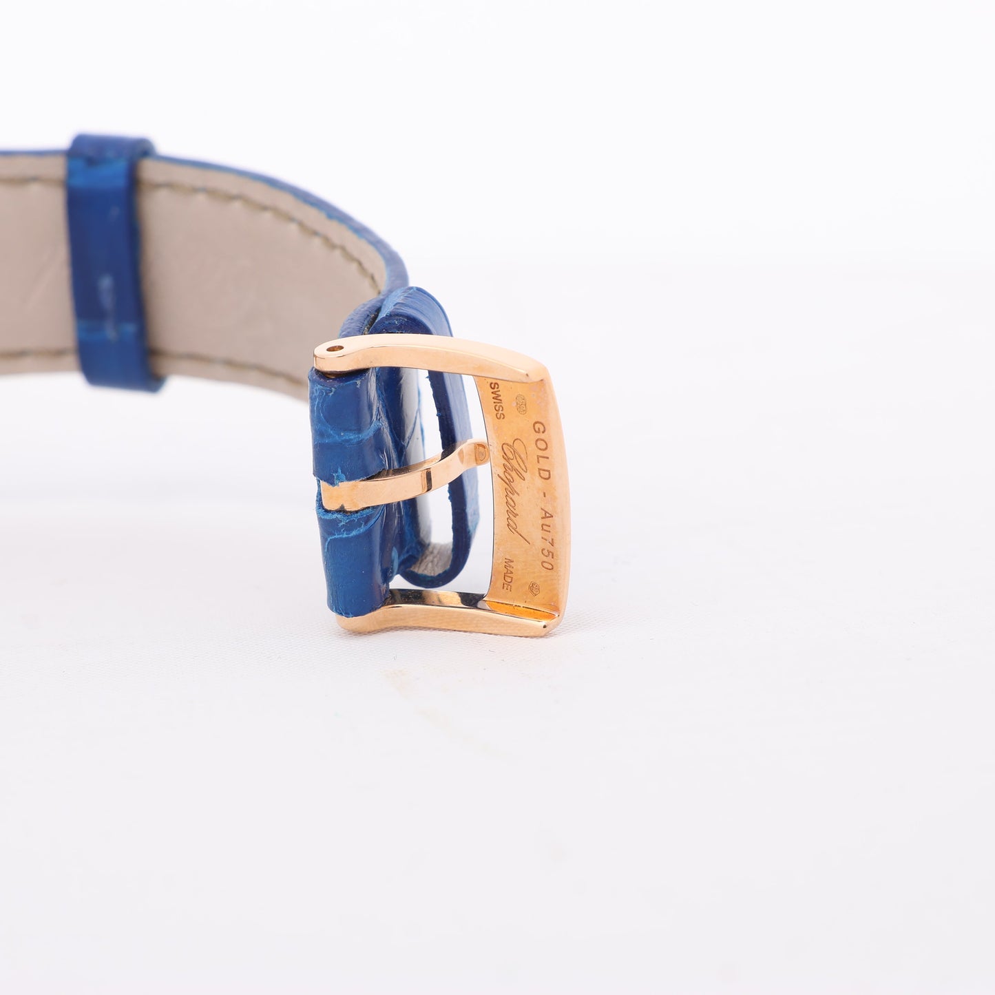 Chopard Happy Sport 277471-5001 Leather x RG QZ Silver-Face Watch