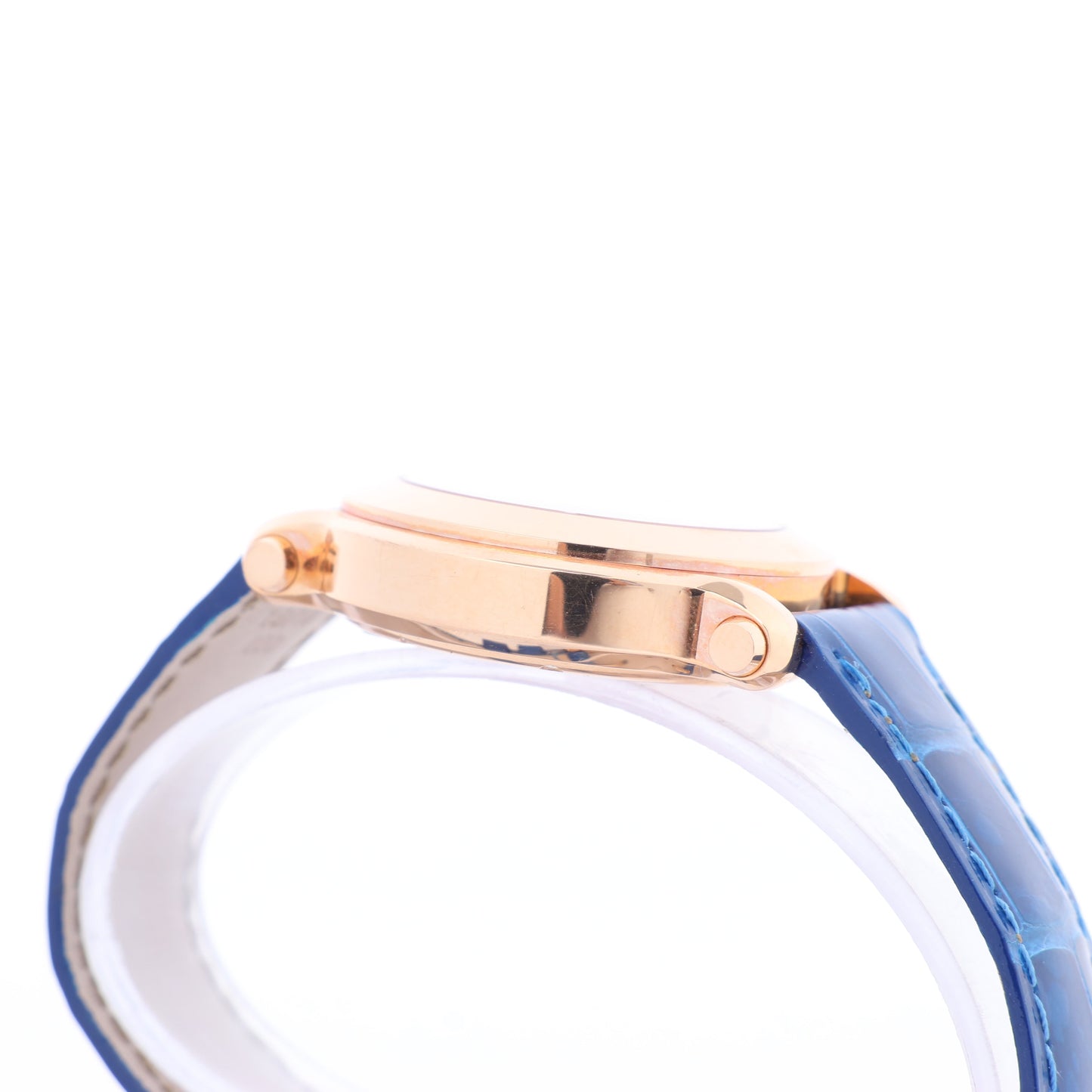 Chopard Happy Sport 277471-5001 Leather x RG QZ Silver-Face Watch