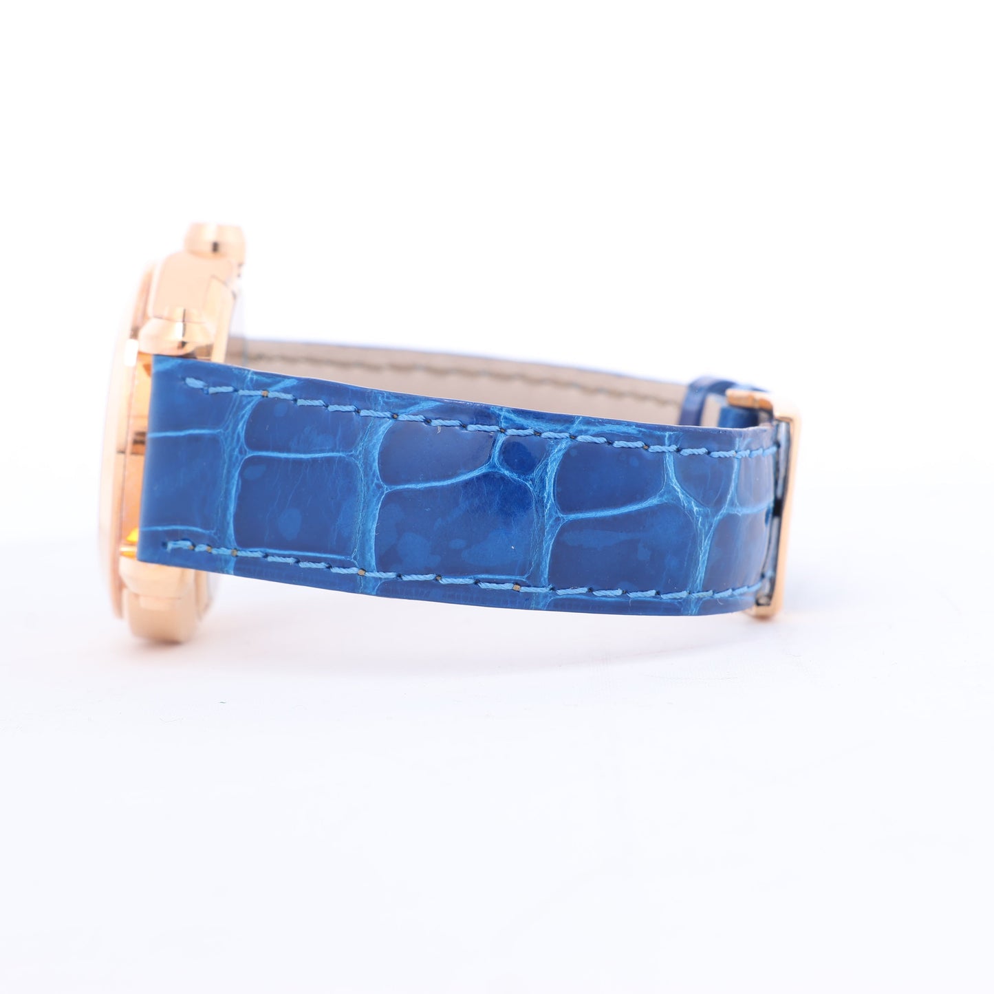 Chopard Happy Sport 277471-5001 Leather x RG QZ Silver-Face Watch