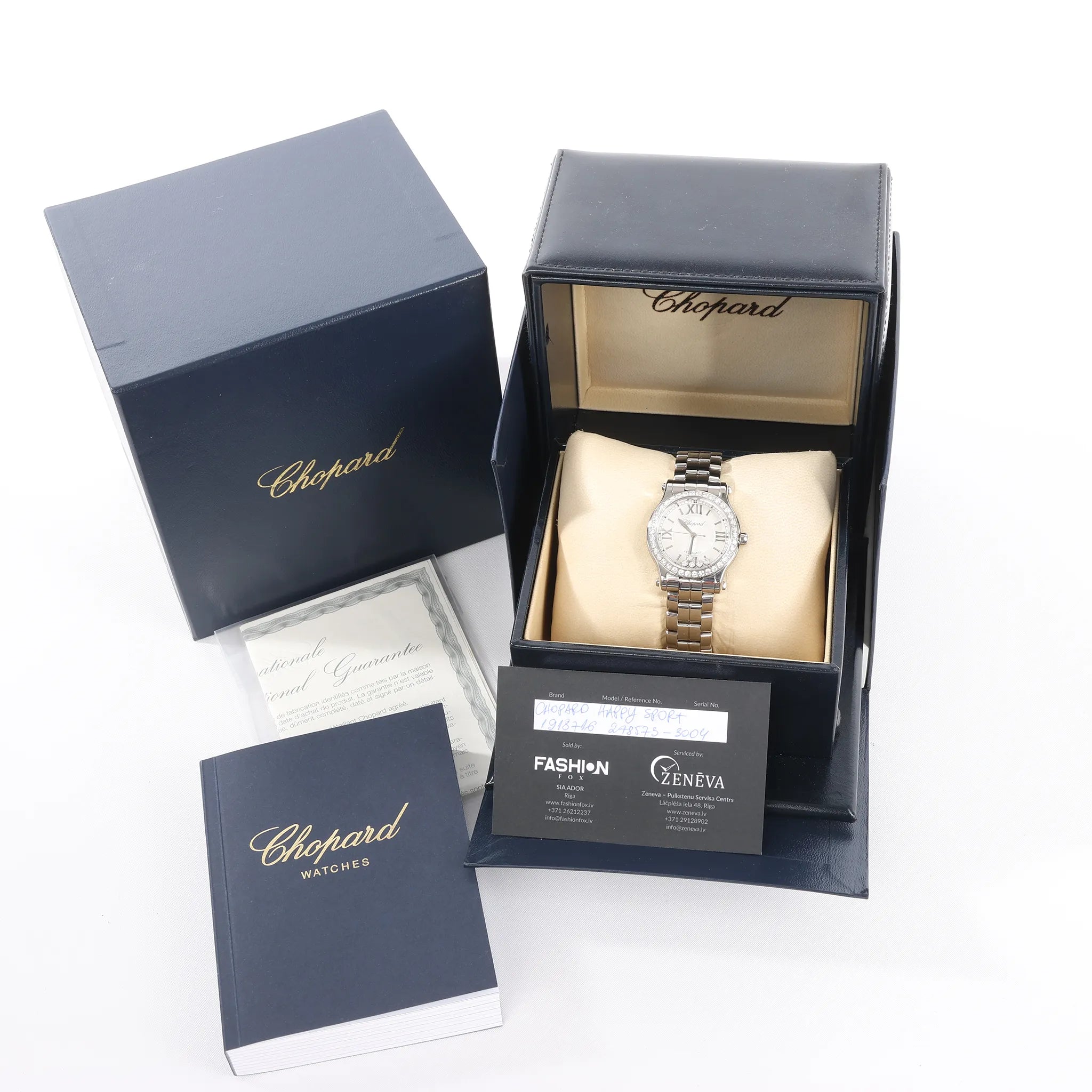 Chopard Happy Sport 278573-3004 1913716 SS AT Watch with White Dial