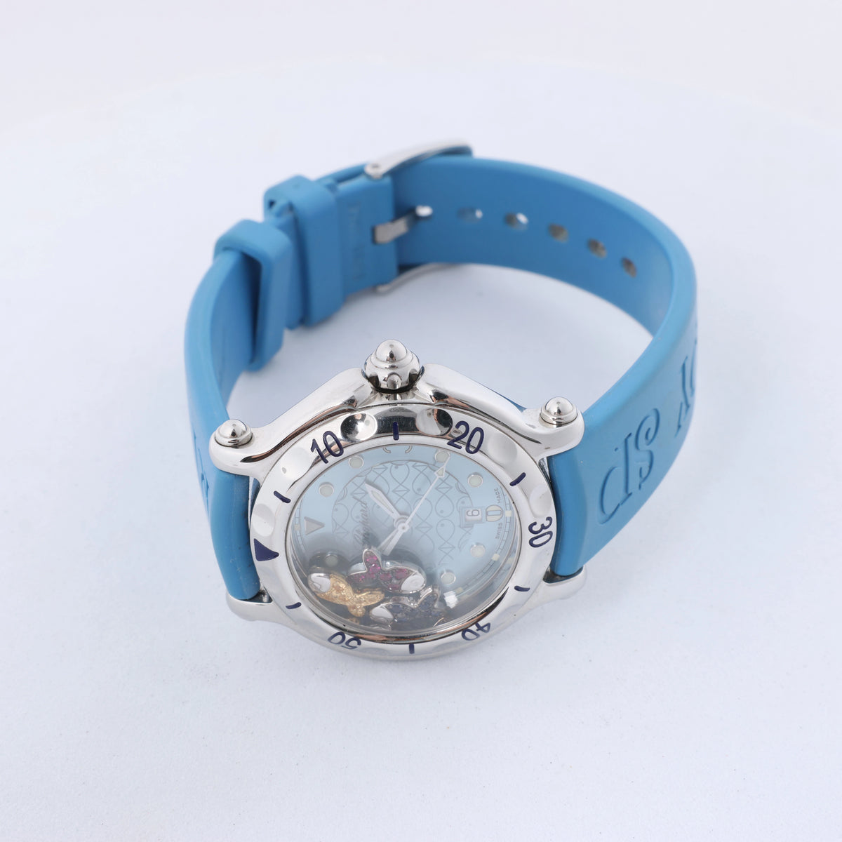 Chopard Happy Sport Quartz Wristwatch, ref. 27/8921-402, Blue dial