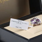 Chopard Imperiale Amethyst Diamond 18k White Gold Cocktail Ring, Size 51 EU