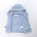 Chrisitan Dior Houndstooth Synthetic Hooded Vest in Blue, Size S