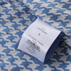 Chrisitan Dior Houndstooth Synthetic Hooded Vest in Blue, Size S