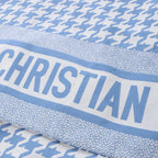 Chrisitan Dior Houndstooth Synthetic Hooded Vest in Blue, Size S