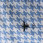 Chrisitan Dior Houndstooth Synthetic Hooded Vest in Blue, Size S