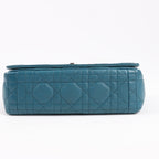 Bolso de hombro con cadena de piel Dior Caro en azul