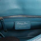 Bolso de hombro con cadena de piel Dior Caro en azul