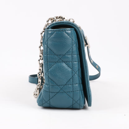 Dior Caro Leather Chain Shoulder Bag in Blue
