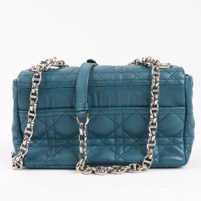 Dior Caro Leather Chain Shoulder Bag in Blue