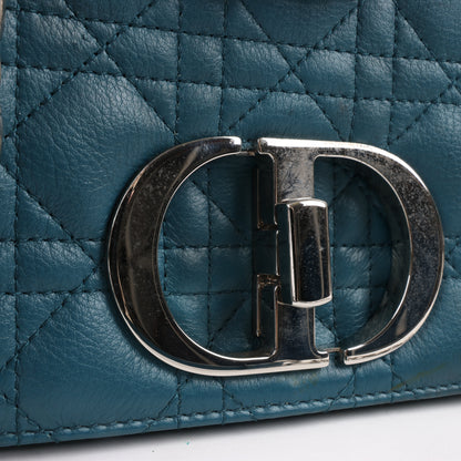 Dior Caro Leather Chain Shoulder Bag in Blue