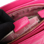 Dior Vintage Cannage Leather Shoulder Bag in Pink