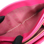 Dior Vintage Cannage Leather Shoulder Bag in Pink