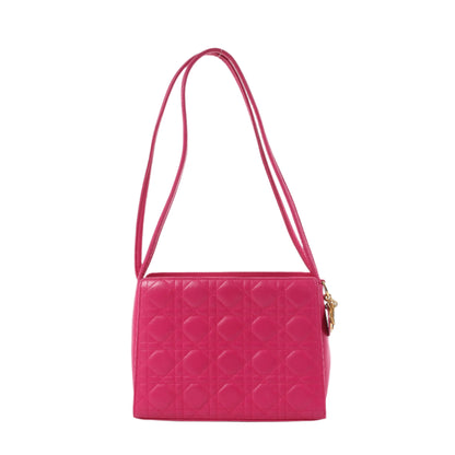 Sac bandoulière en cuir Cannage vintage Dior rose