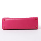 Dior Vintage Cannage Leather Shoulder Bag in Pink