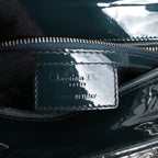 Dior Lady Dior Large Cannage Patent Leather 2Way Handbag in Green