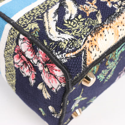 Sac à main Christian Dior Lady D-Lite en toile brodée D-Constellation, taille moyenne, 2 voies, multicolore