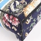 Dior Lady D-Lite Canvas D-Constellation Embroidered Medium 2Way Handbag in Multicolor